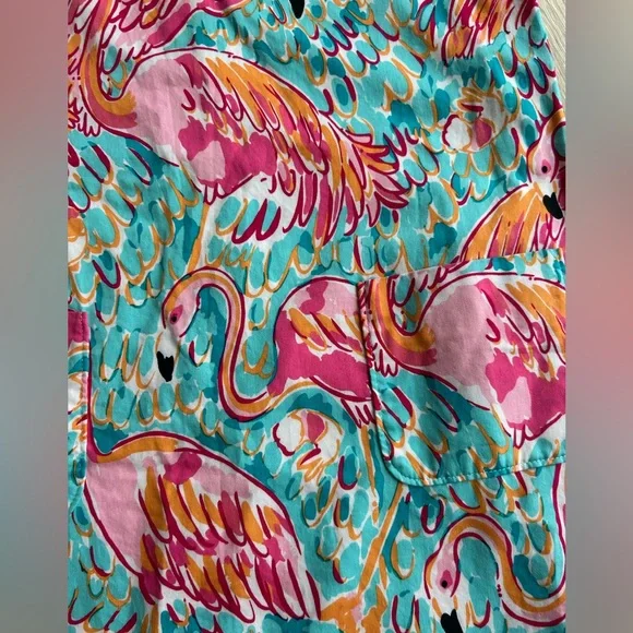 Lily Pulitzer Cotton Flamingo Print Mini Dress - Picture 7 of 7